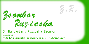 zsombor ruzicska business card